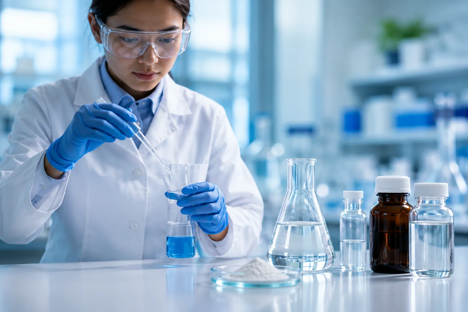 Scientist working in a pharmaceutical laboratory
